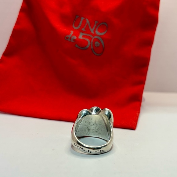UNO de 50 Triple Stone Silver Ring - Picture 4 of 7